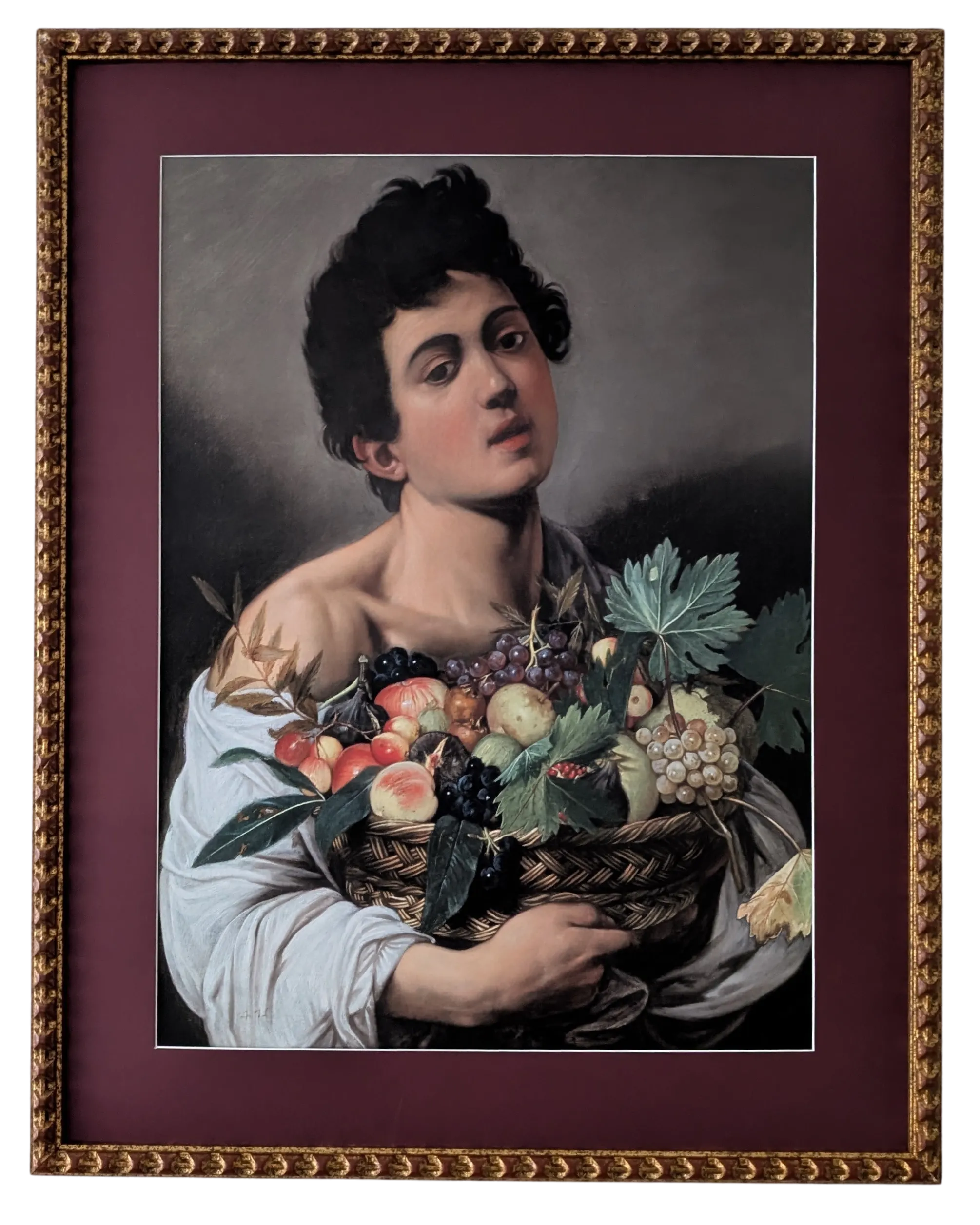 Caravage, baguette dorée et passe-partout réalisé à l'Atelier Histoire d'Art - Lyon - Caluire