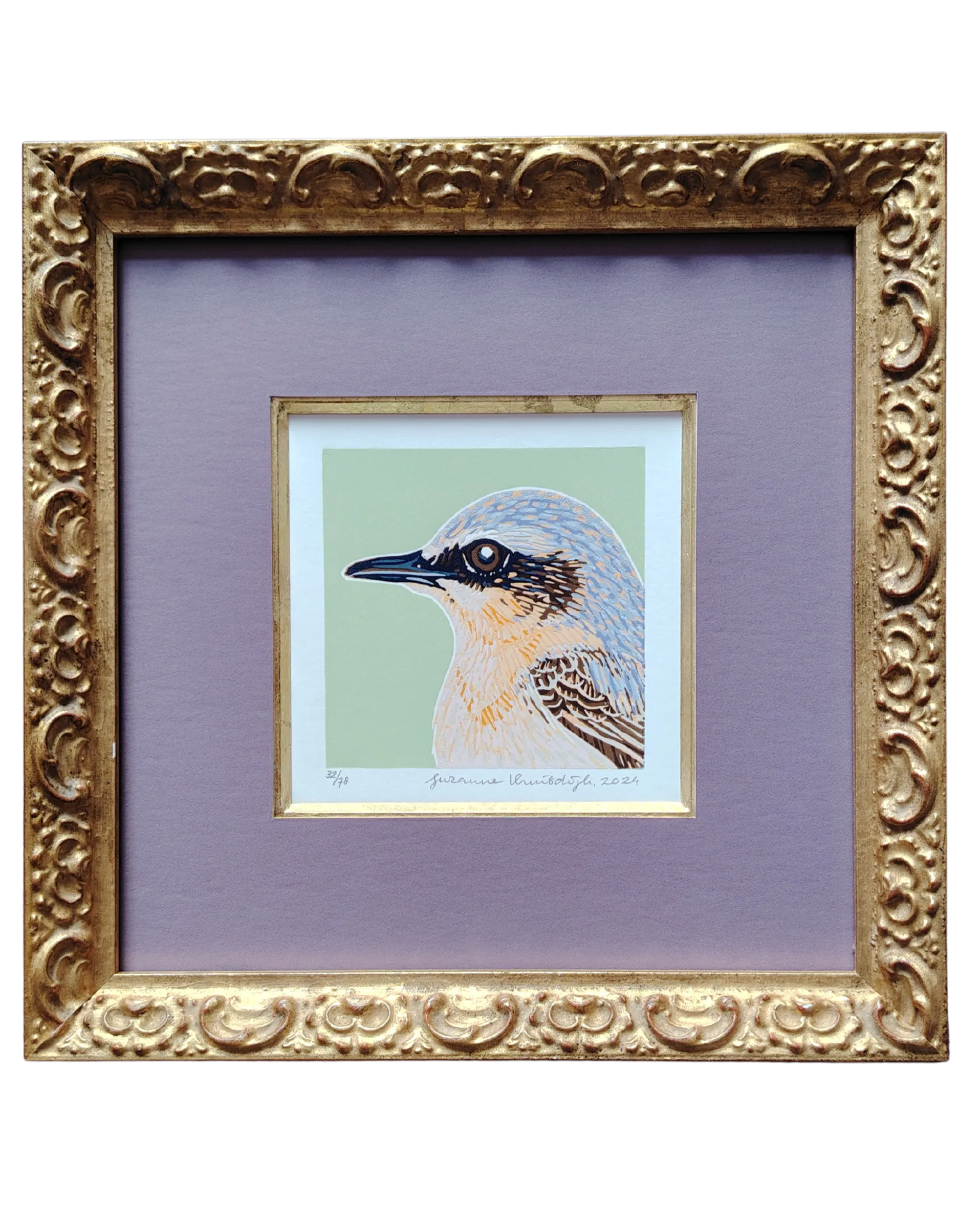 Encadrement doré avec passe-partout et filet doré réalisé par l'Atelier Histoire d'art à Lyon - Caluire