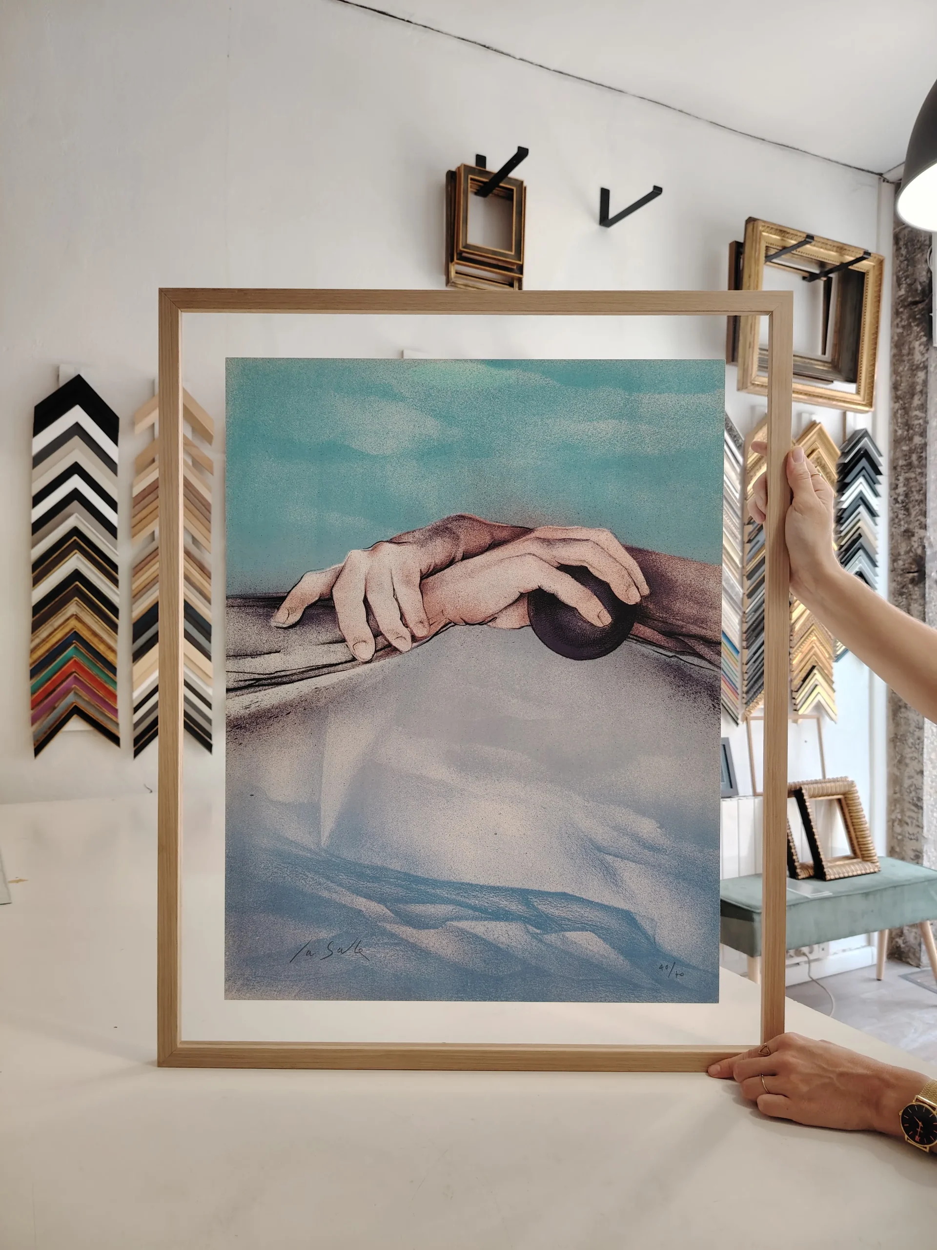 Entre deux verre lithographie - réalisé à l'Atelier Histoire d'Art - Lyon - Caluire