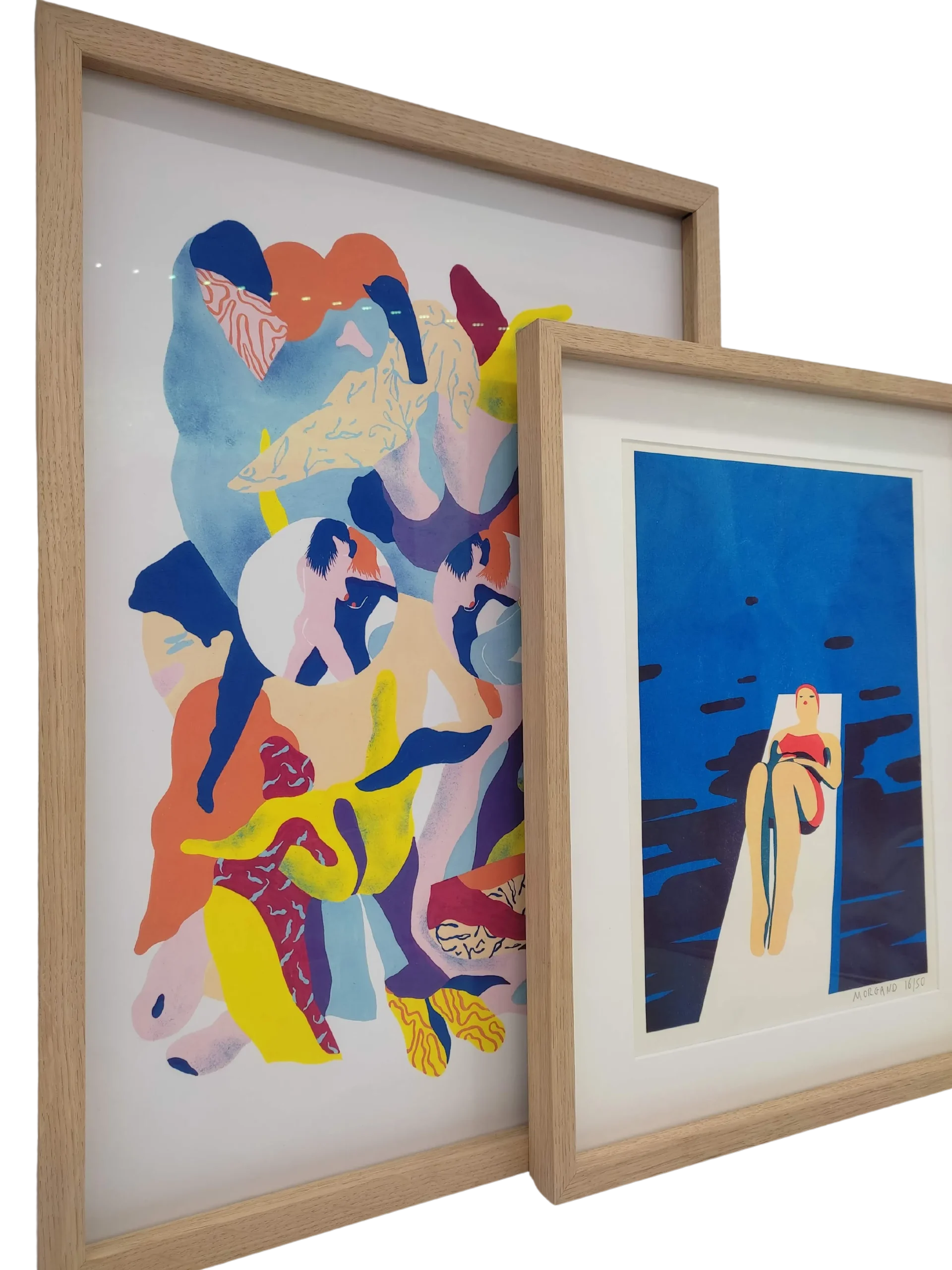 Cadres avec réhausse en chêne réalisé par l'Atelier Histoire d'art à Lyon - Caluire