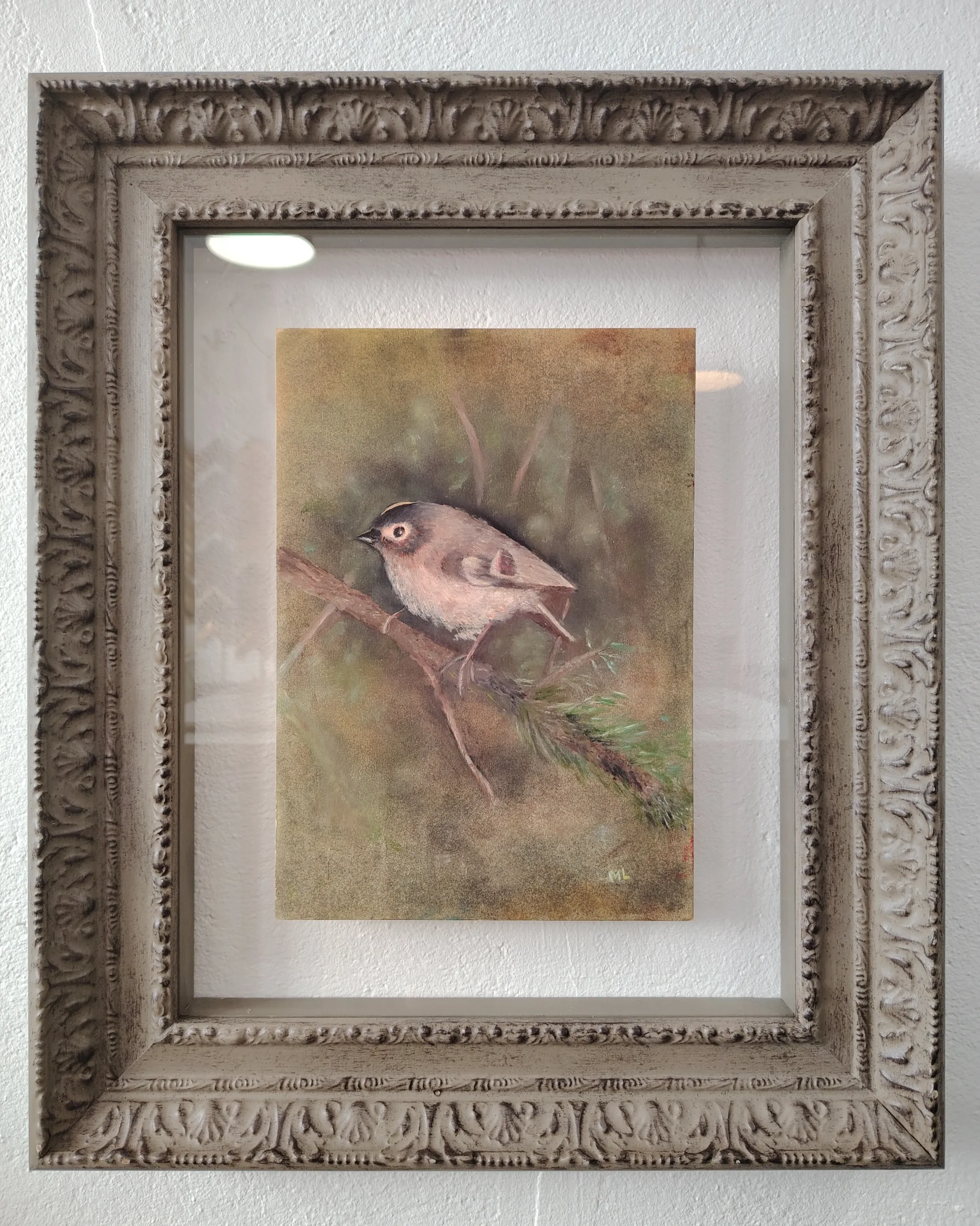 Oiseau entre deux verre - réalisé à l'Atelier Histoire d'Art - Lyon - Caluire