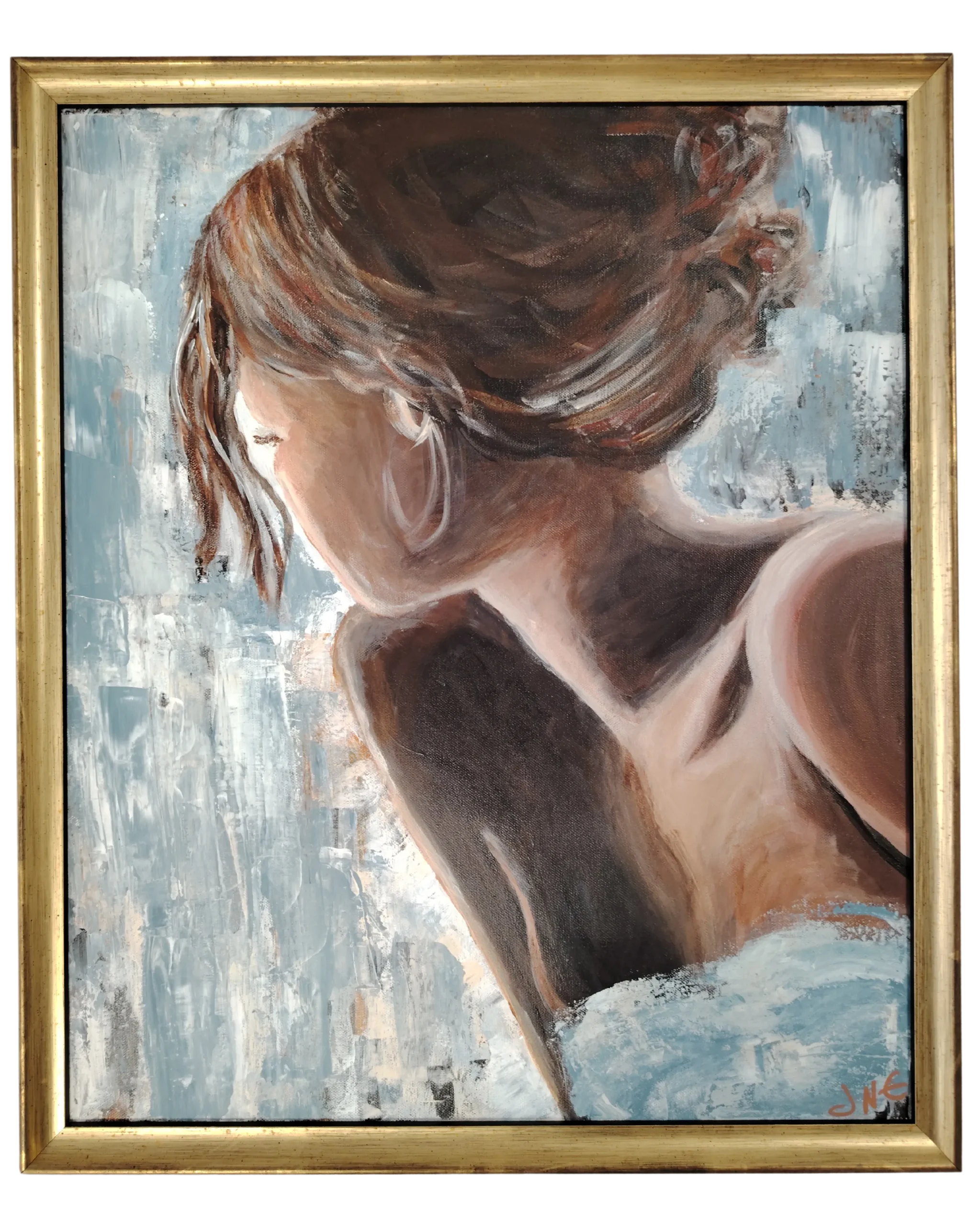 Peinture moderner dans cadre doré réalisé par l'Atelier Histoire d'Art à Lyon - Caluire