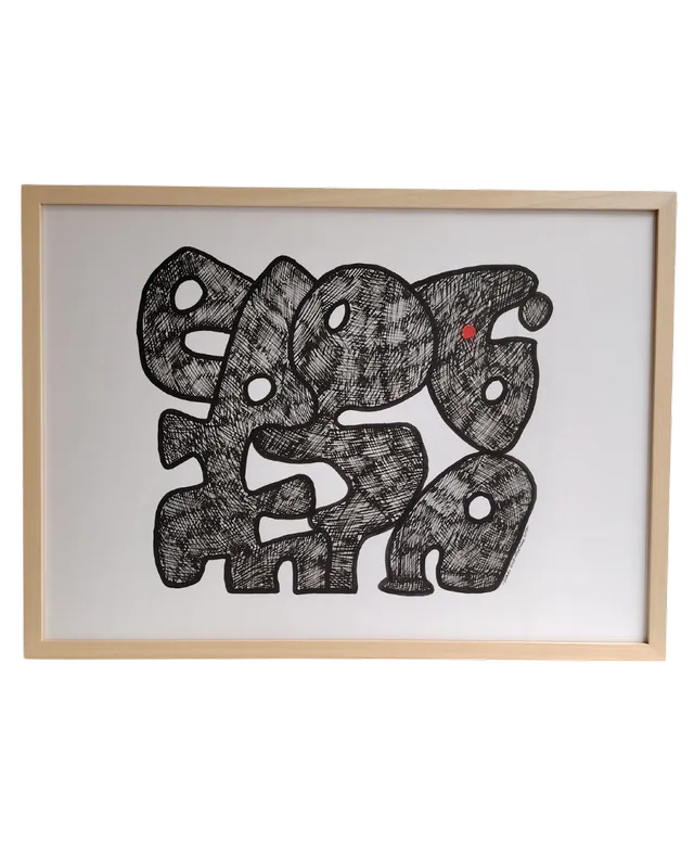 Lithographie dans baguette bois réalisé par l'Atelier Histoire d'Art - Lyon - Caluire